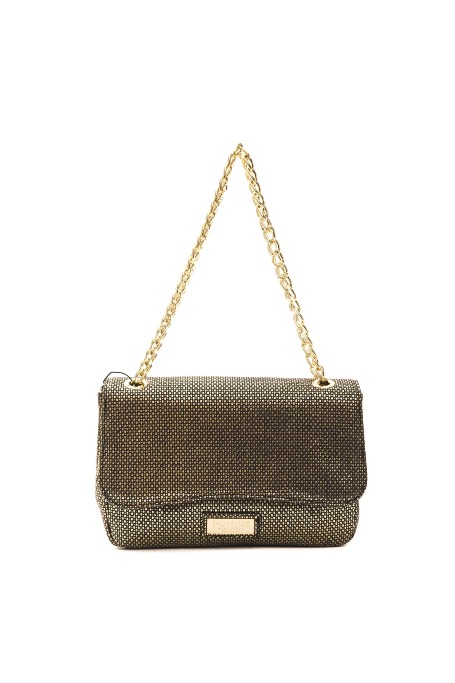 Pompei Donatella - Black Leather Women Crossbody Bag