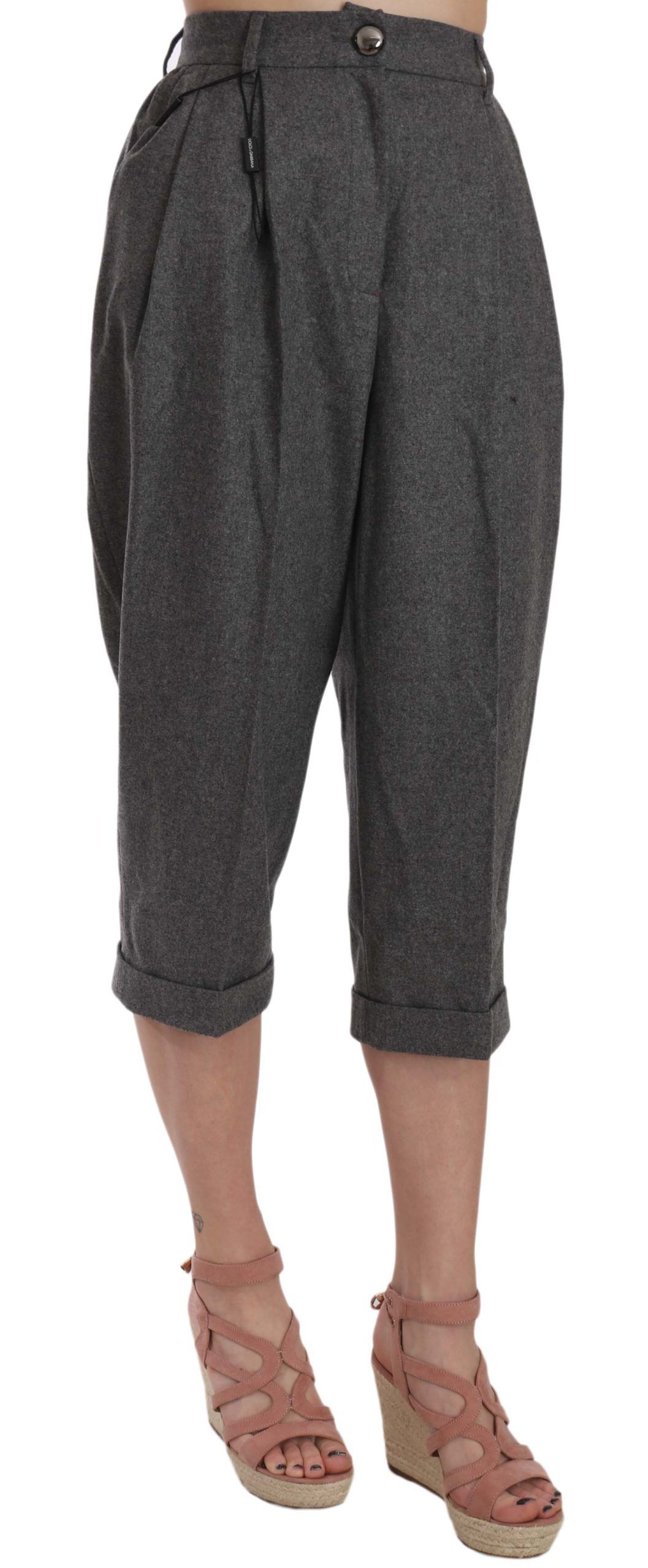 Dolce & Gabbana - Wool Cropped Trouser Pleated Pant
