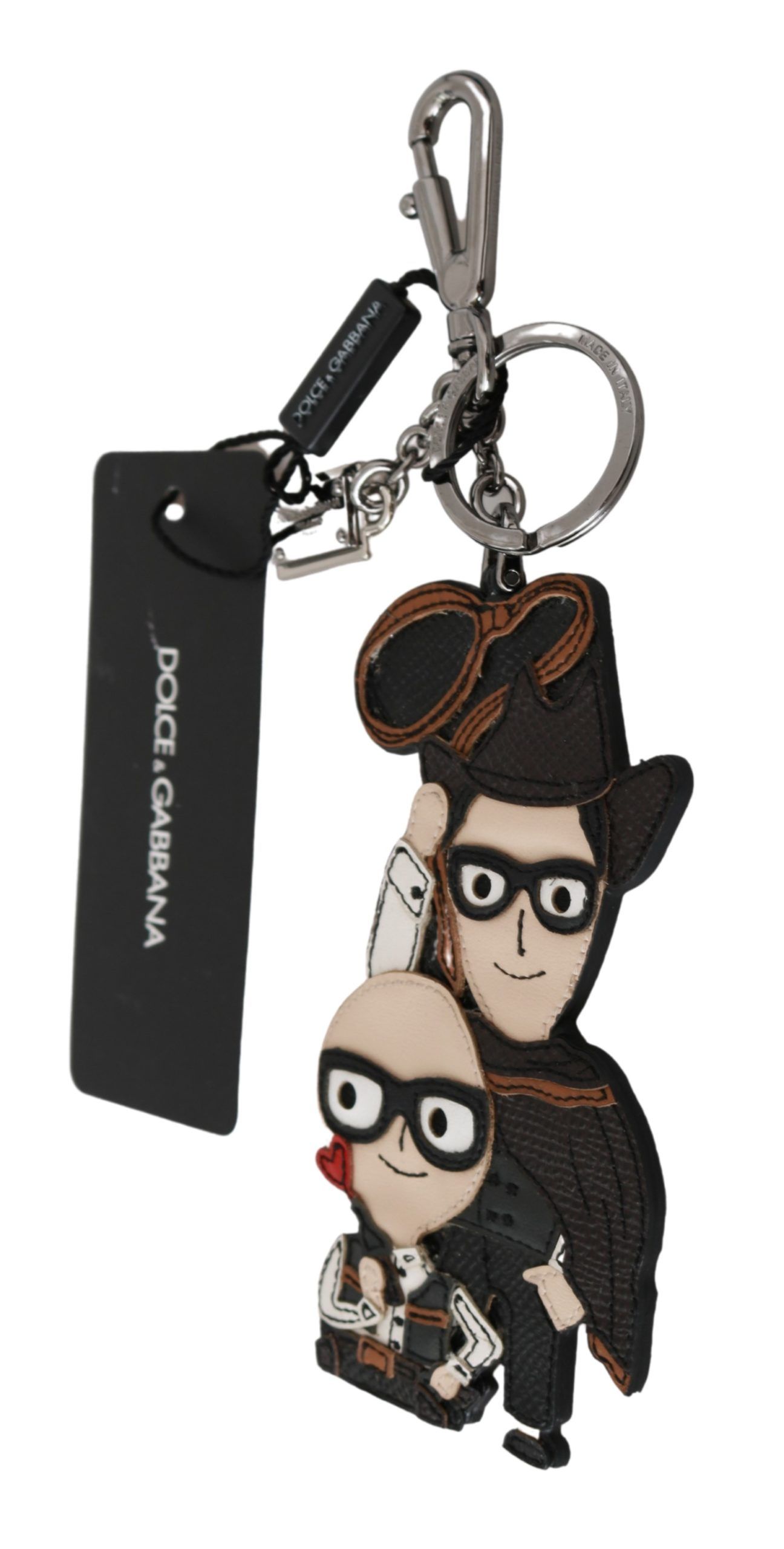 Dolce & Gabbana - Leather Dominico Stefano SICILY WESTERN Badge Keychain