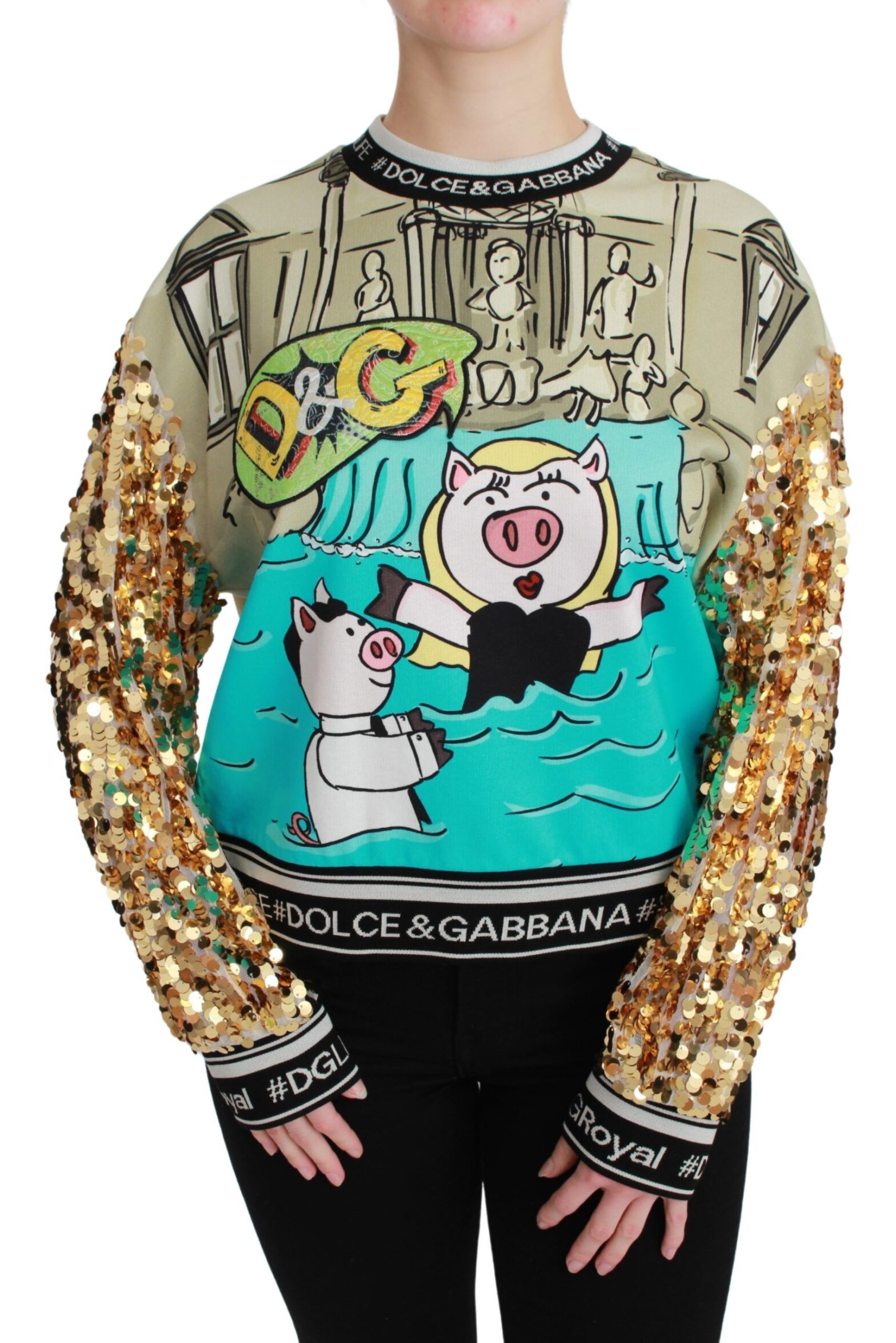 Dolce & Gabbana - Year of the Pig Sequined Top  Sweater