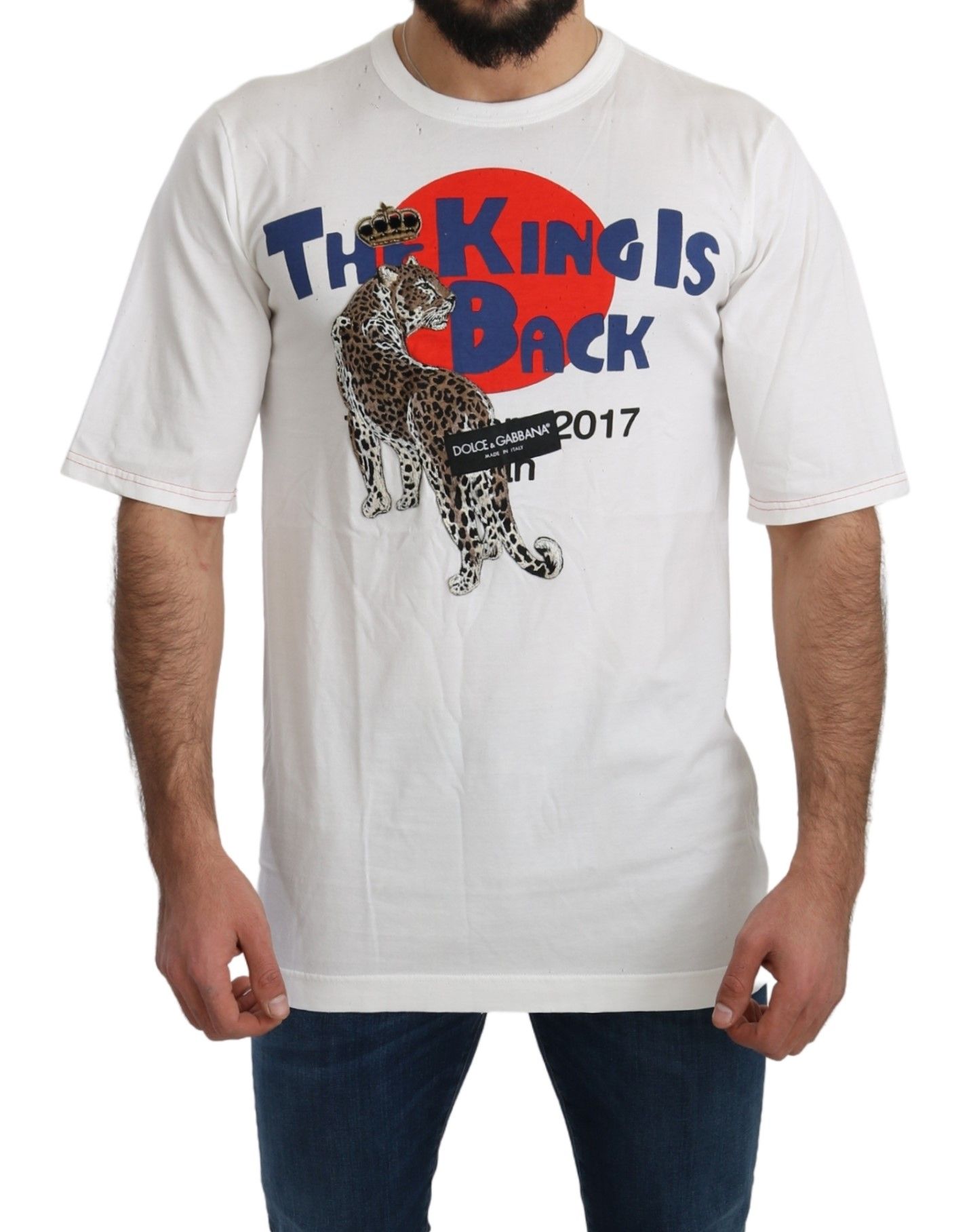 Dolce & Gabbana - White Leopard Royal Top T-shirt
