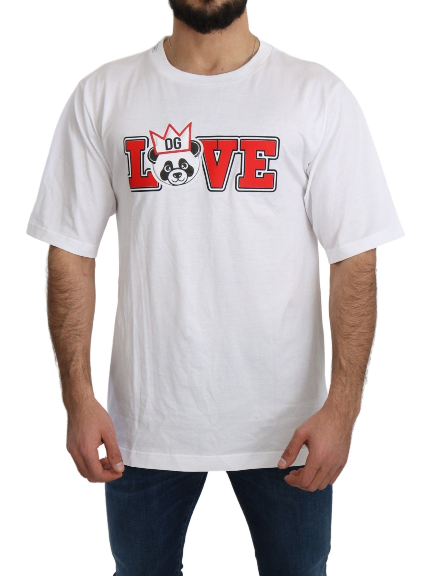 Dolce & Gabbana - White Love Panda Print Top T-shirt