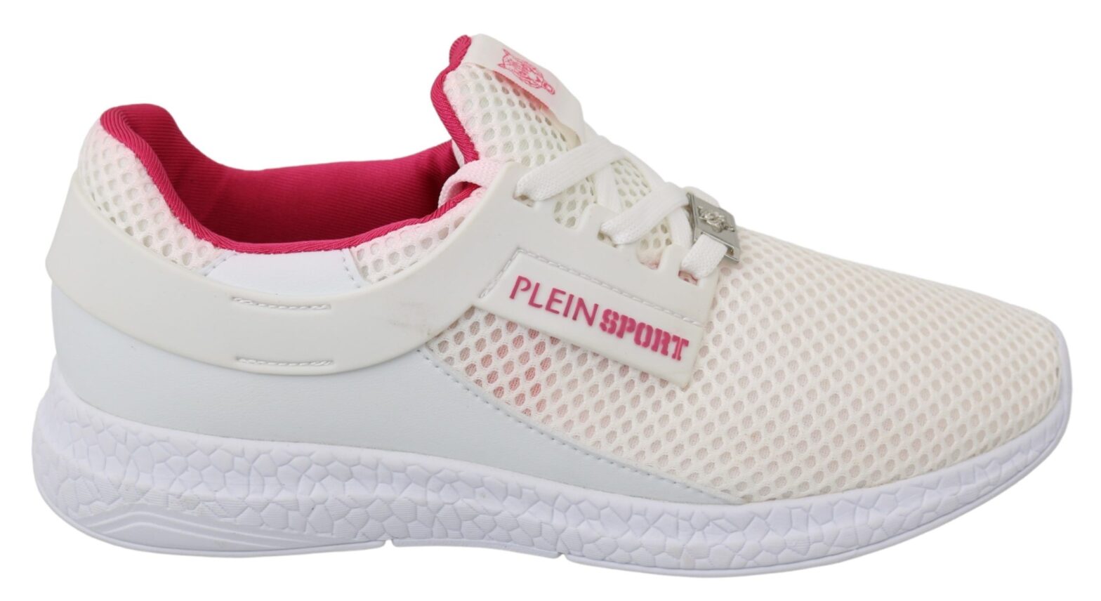 Philipp Plein - White Pink Polyester Becky Sneakers Shoes