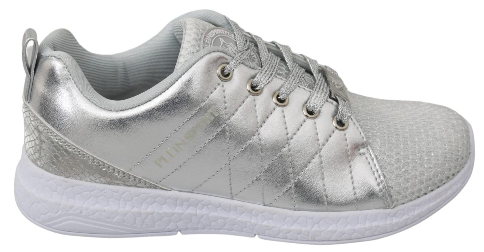 Philipp Plein - Gisella Silver Polyester Sneakers Shoes