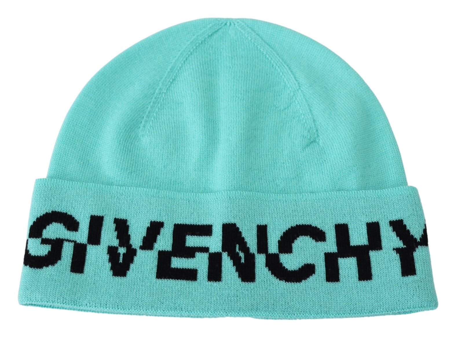 Givenchy - Green Wool Beanie Unisex Logo Hat