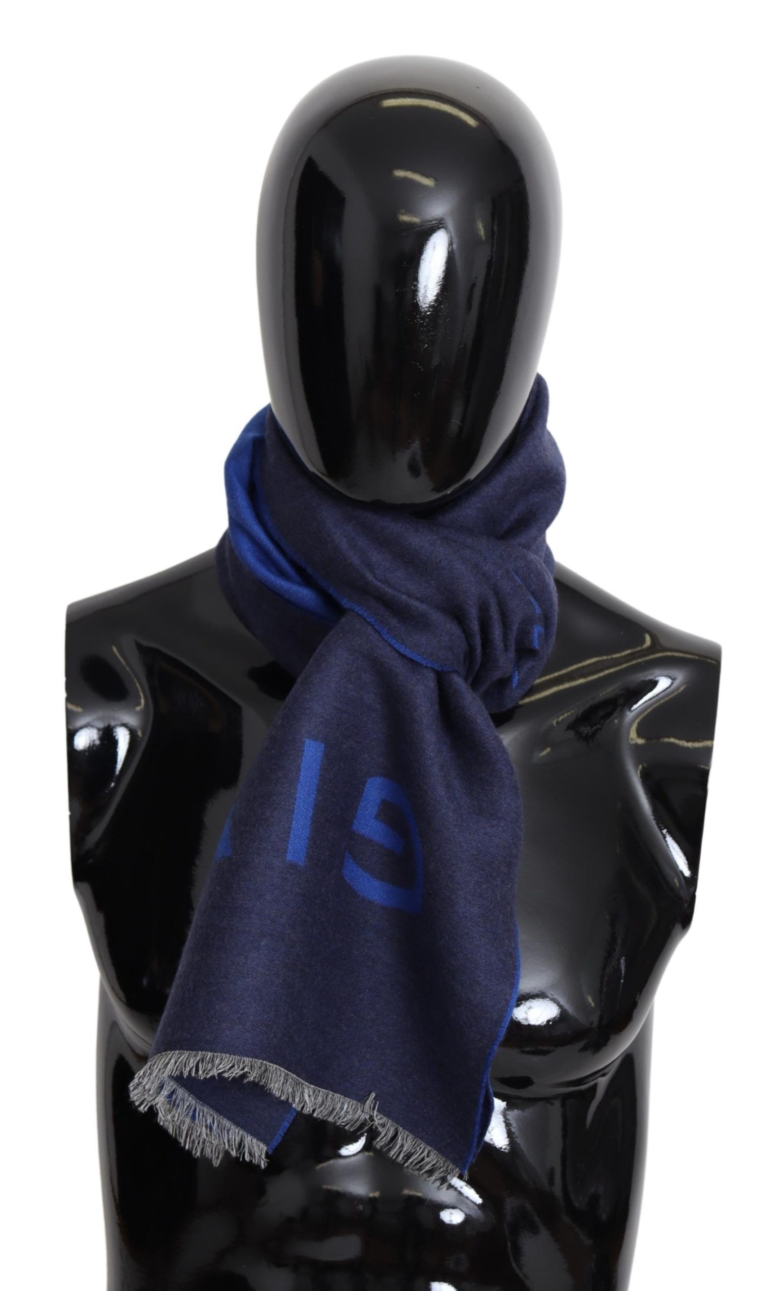 Givenchy - Blue Wool Unisex Winter Warm  Scarf Wrap Shawl