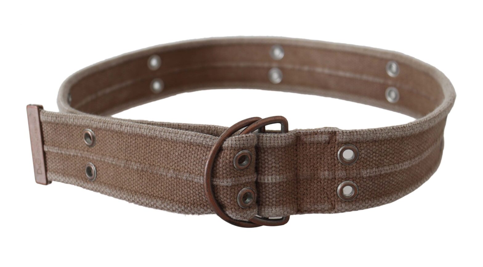 Dolce & Gabbana - Beige Leather Logo Belt Sling Cintura Buckle Belt