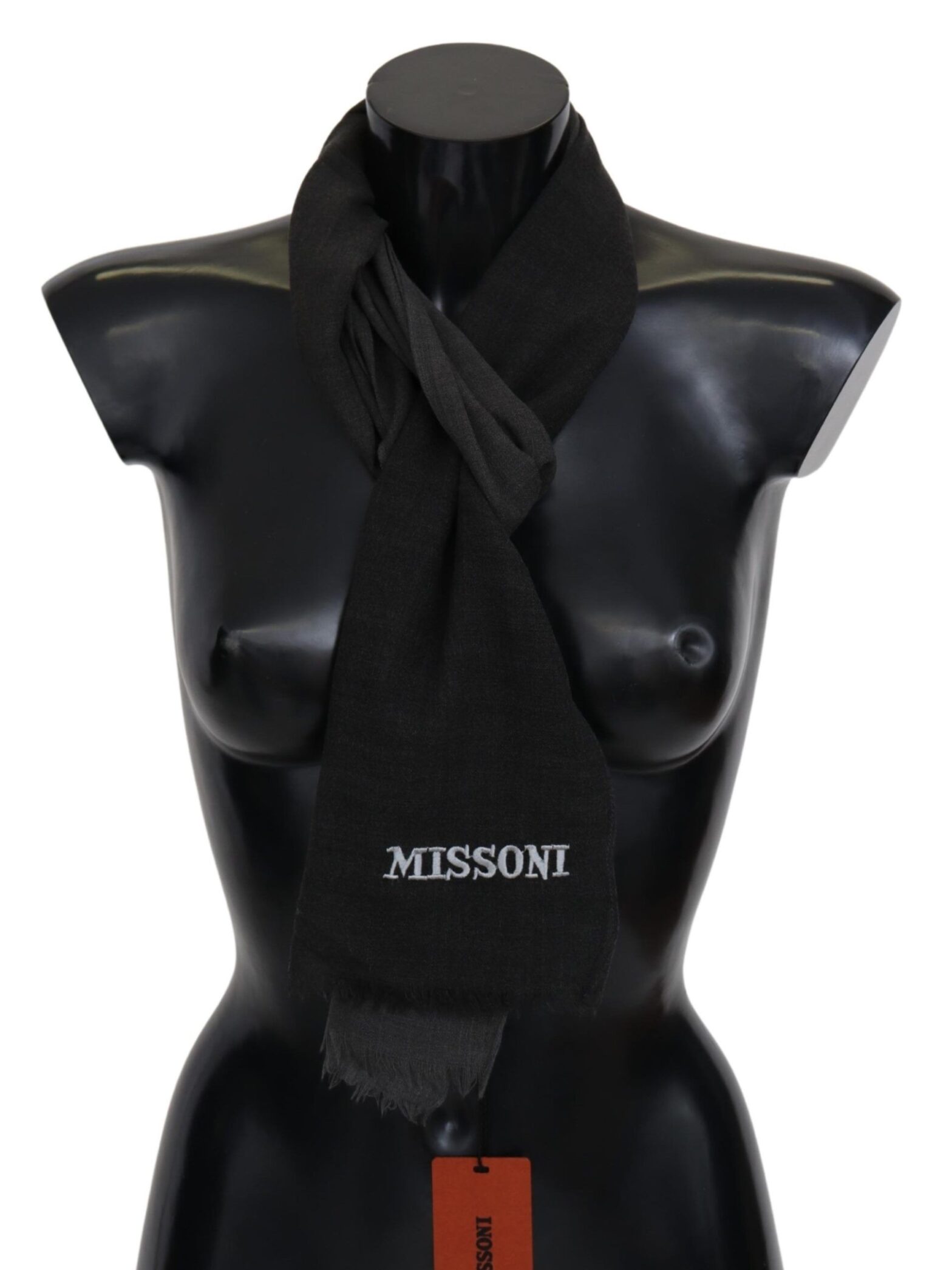 Missoni - Black 100% Wool Unisex Neck Wrap Scarf