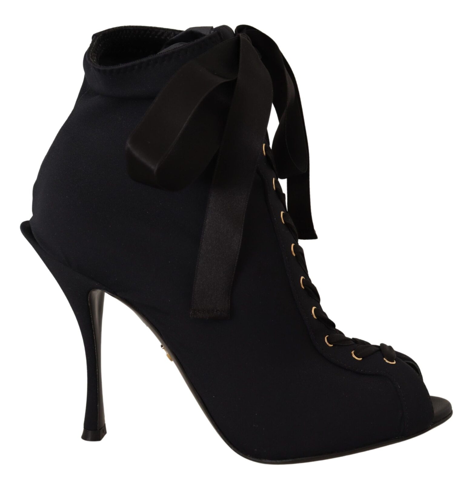 Dolce & Gabbana - Black Stretch Short Ankle Boots Shoes