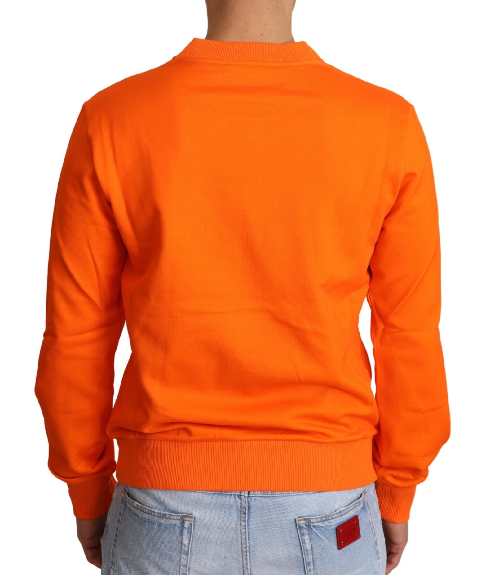 Dolce & Gabbana - Orange King Ceasar Cotton Pullover Sweater