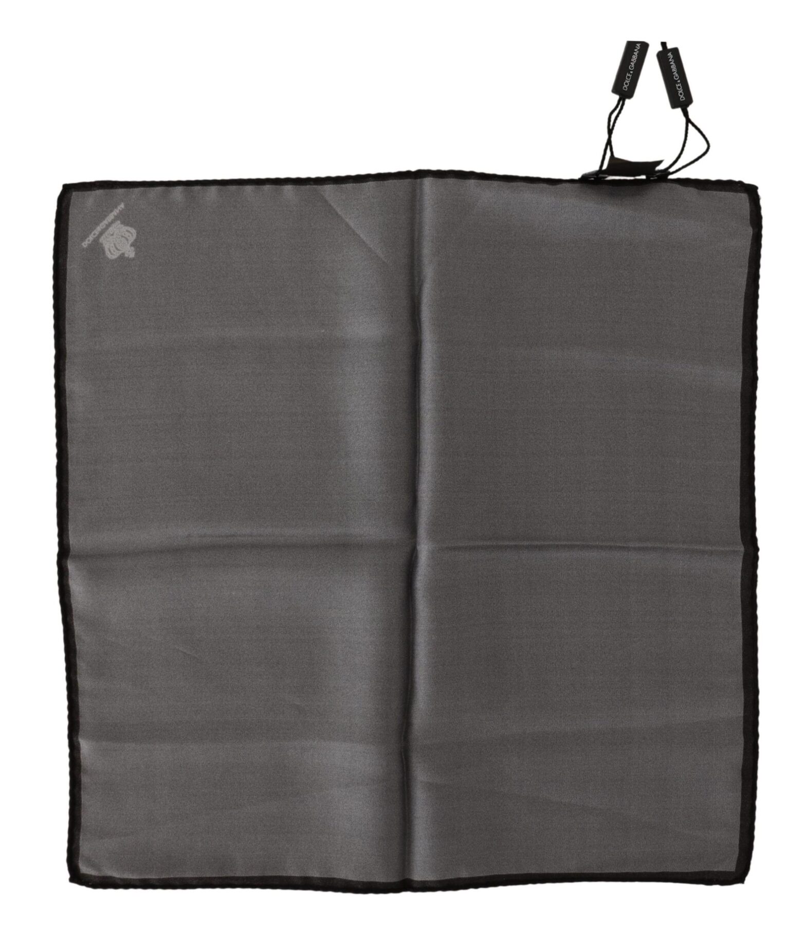 Dolce & Gabbana - Gray 100% Silk Square Handkerchief Gray 100% Silk Square Handkerchief