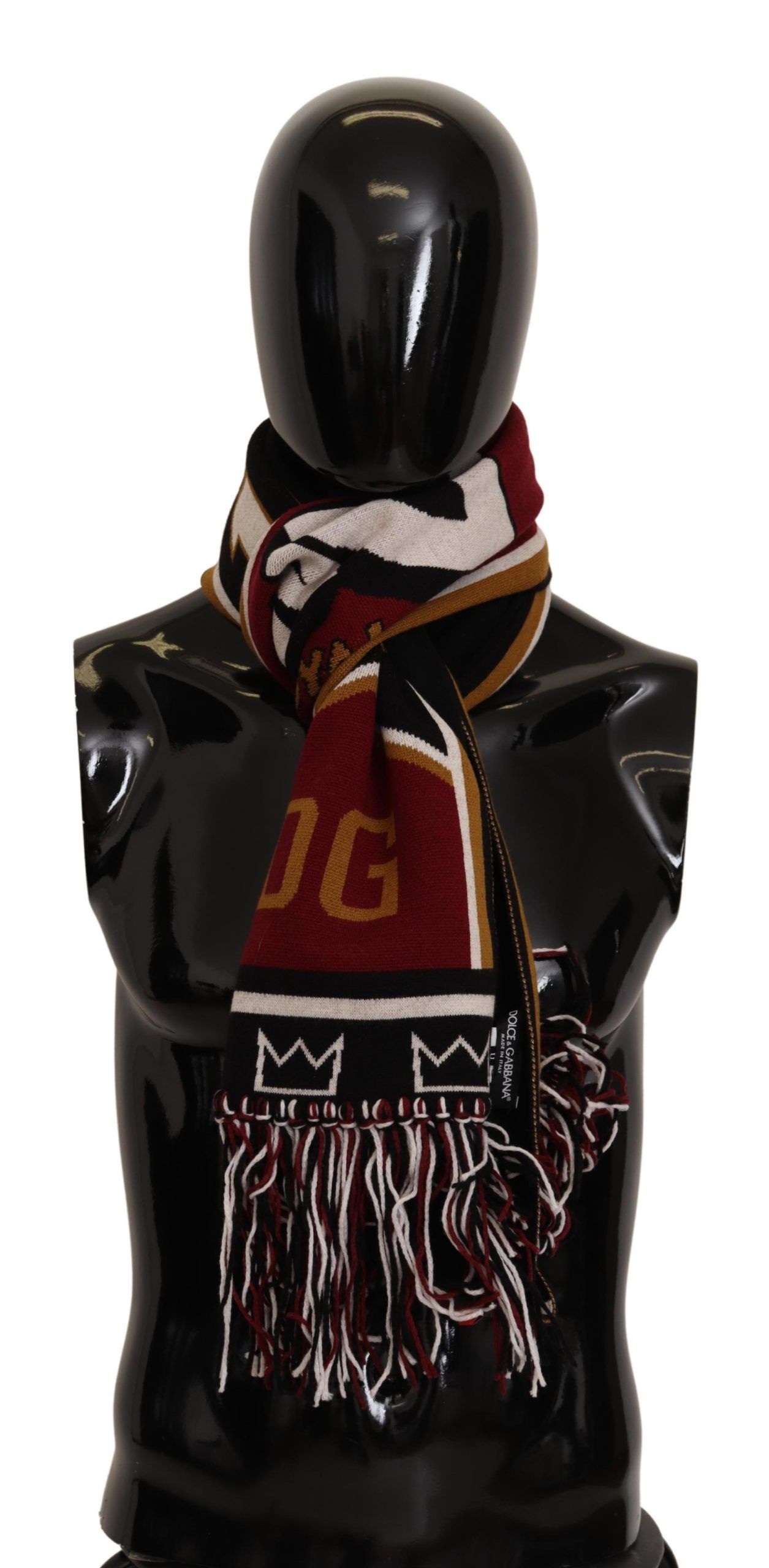 Dolce & Gabbana - Multicolor Wool Knit DG King Shawl Wrap Scarf