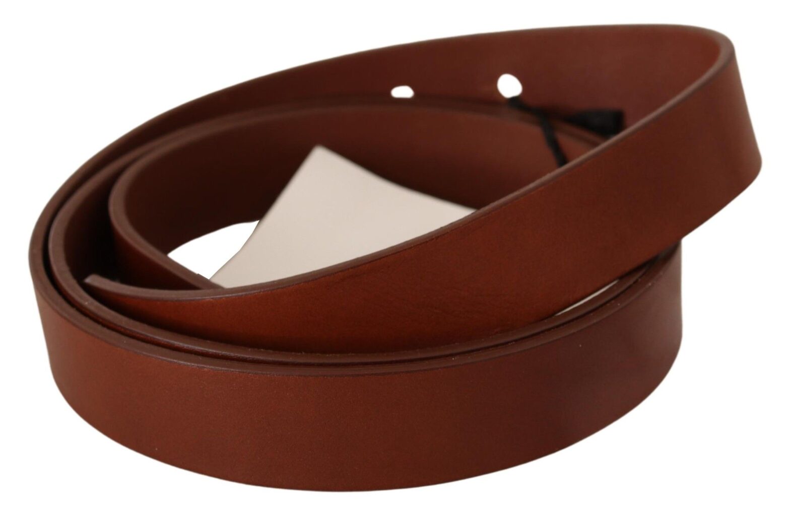 Costume National - Brown Leather Silver Fastening Belt