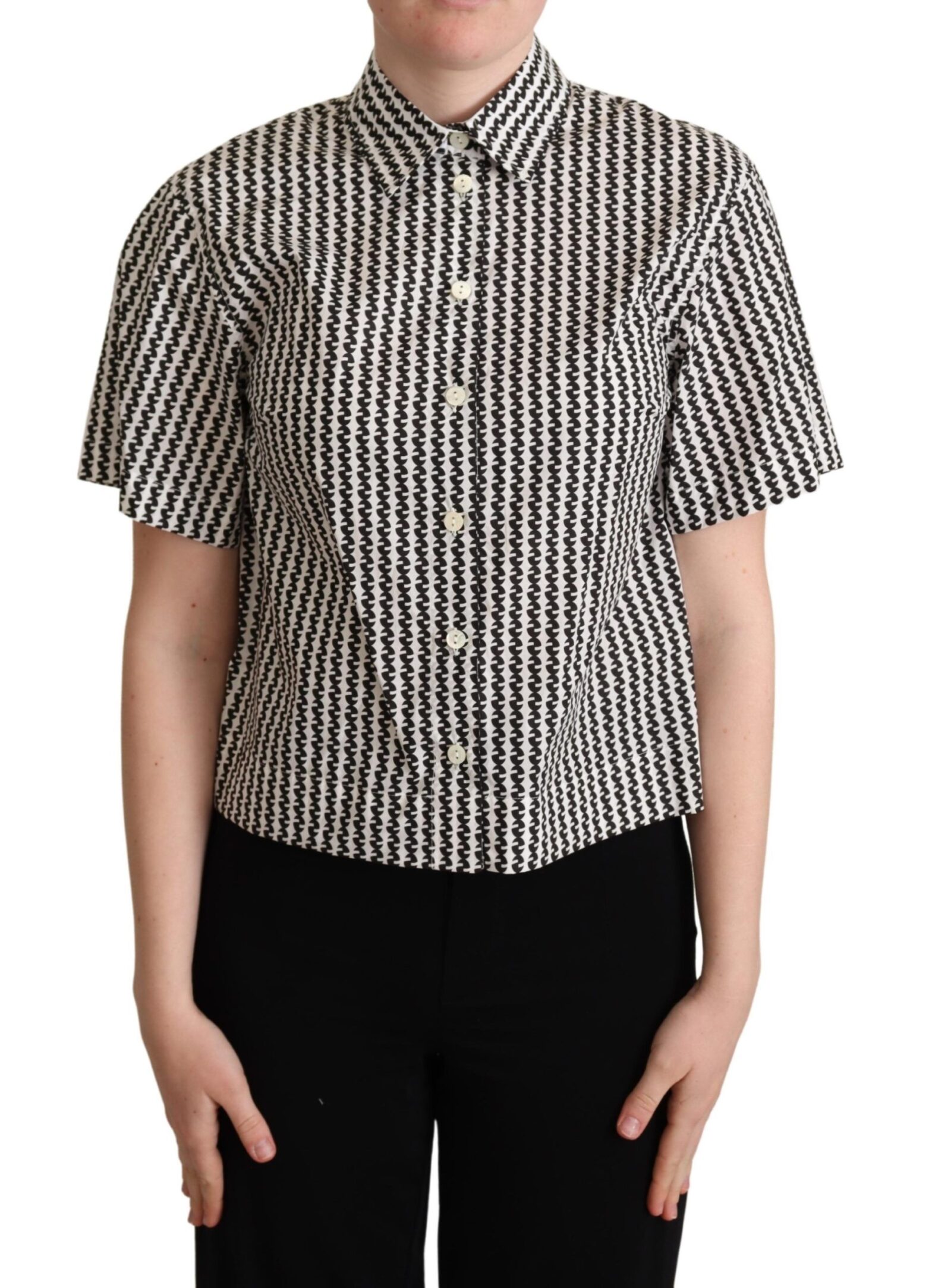 Dolce & Gabbana - White Black Fantasy Pattern Shirt