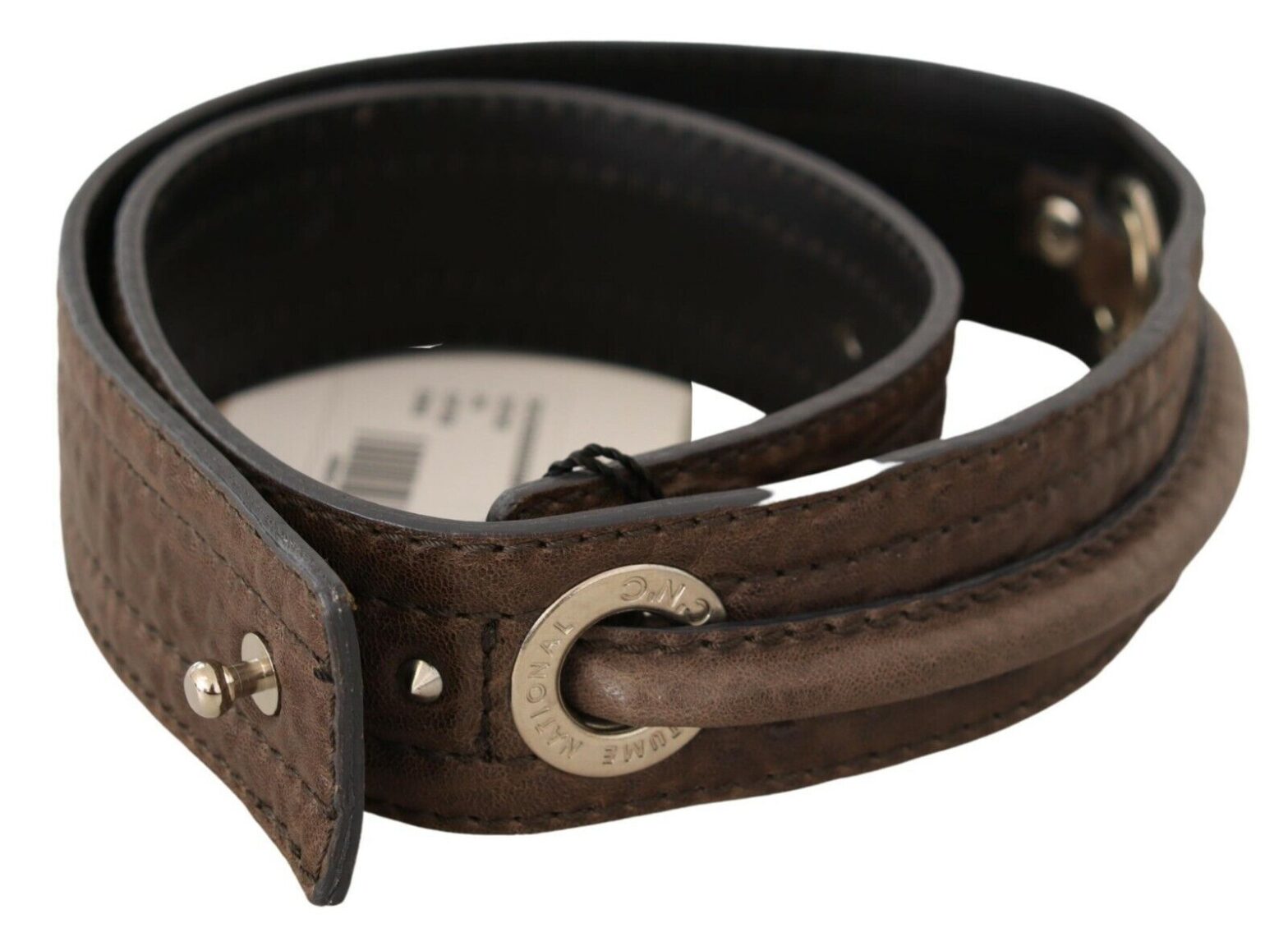 Costume National - Brown Leather Silver Fastening Belt