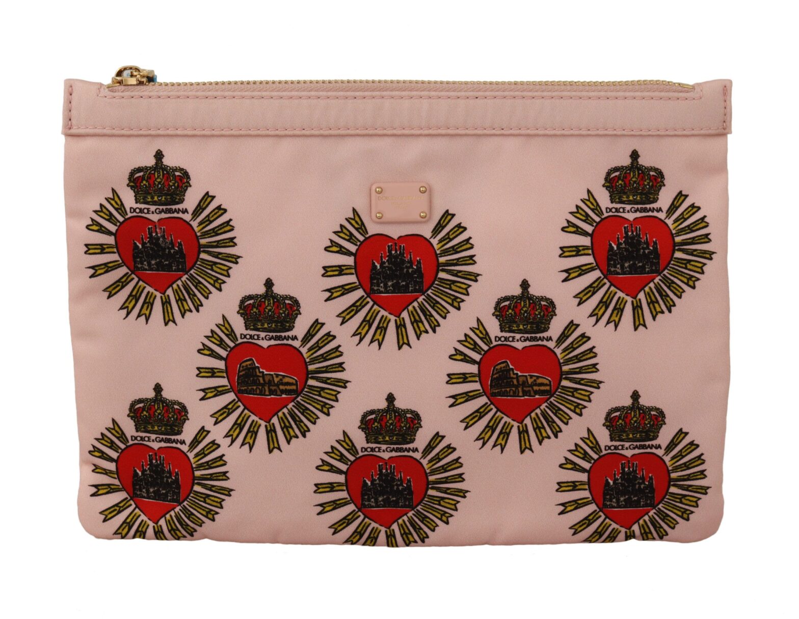 Dolce & Gabbana - Clutch Pink D&G Logo Devotion Heart Toiletry Pouch Wallet