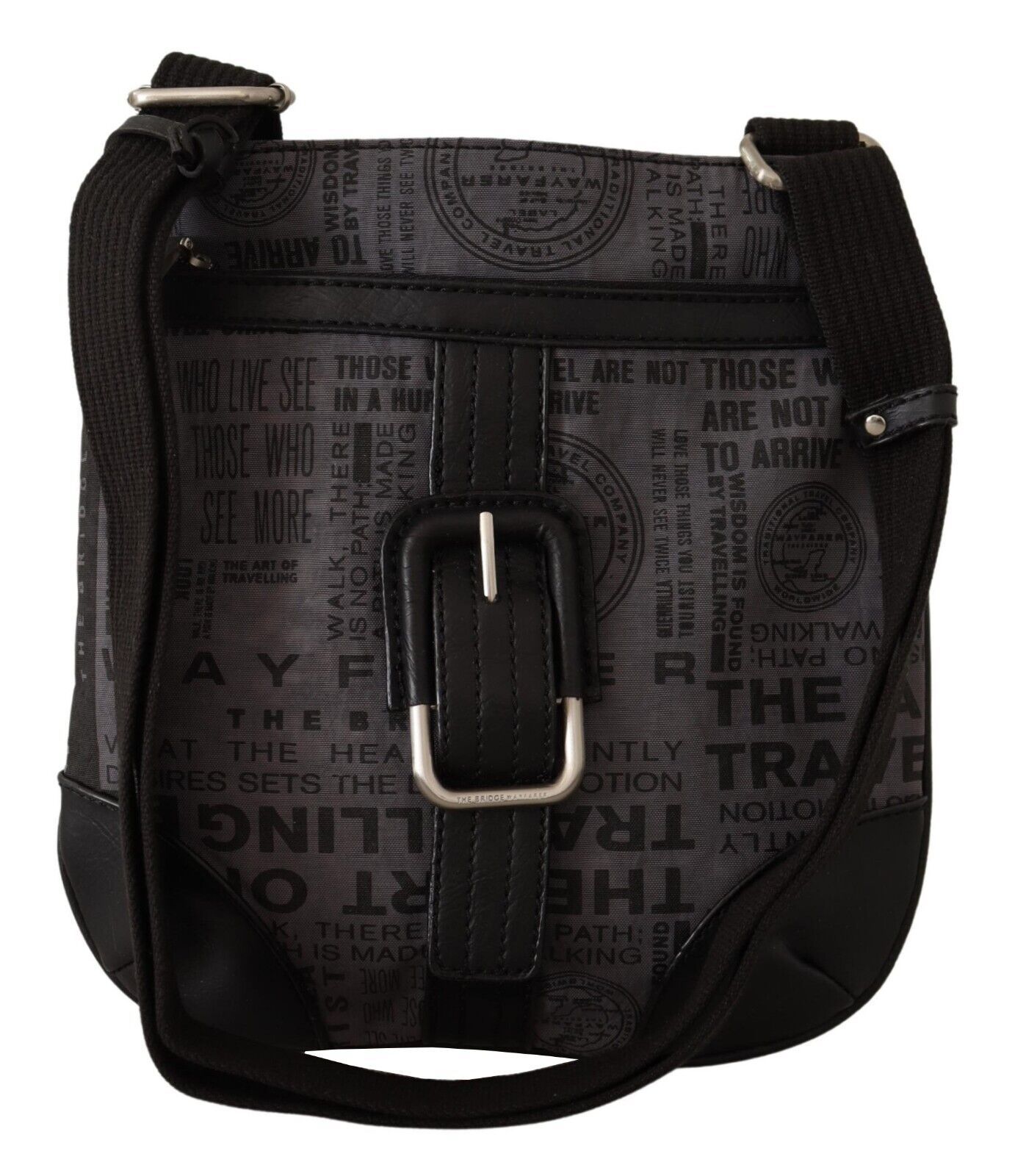 WAYFARER - Gray Printed Logo Shoulder Crossbody Purse Bag