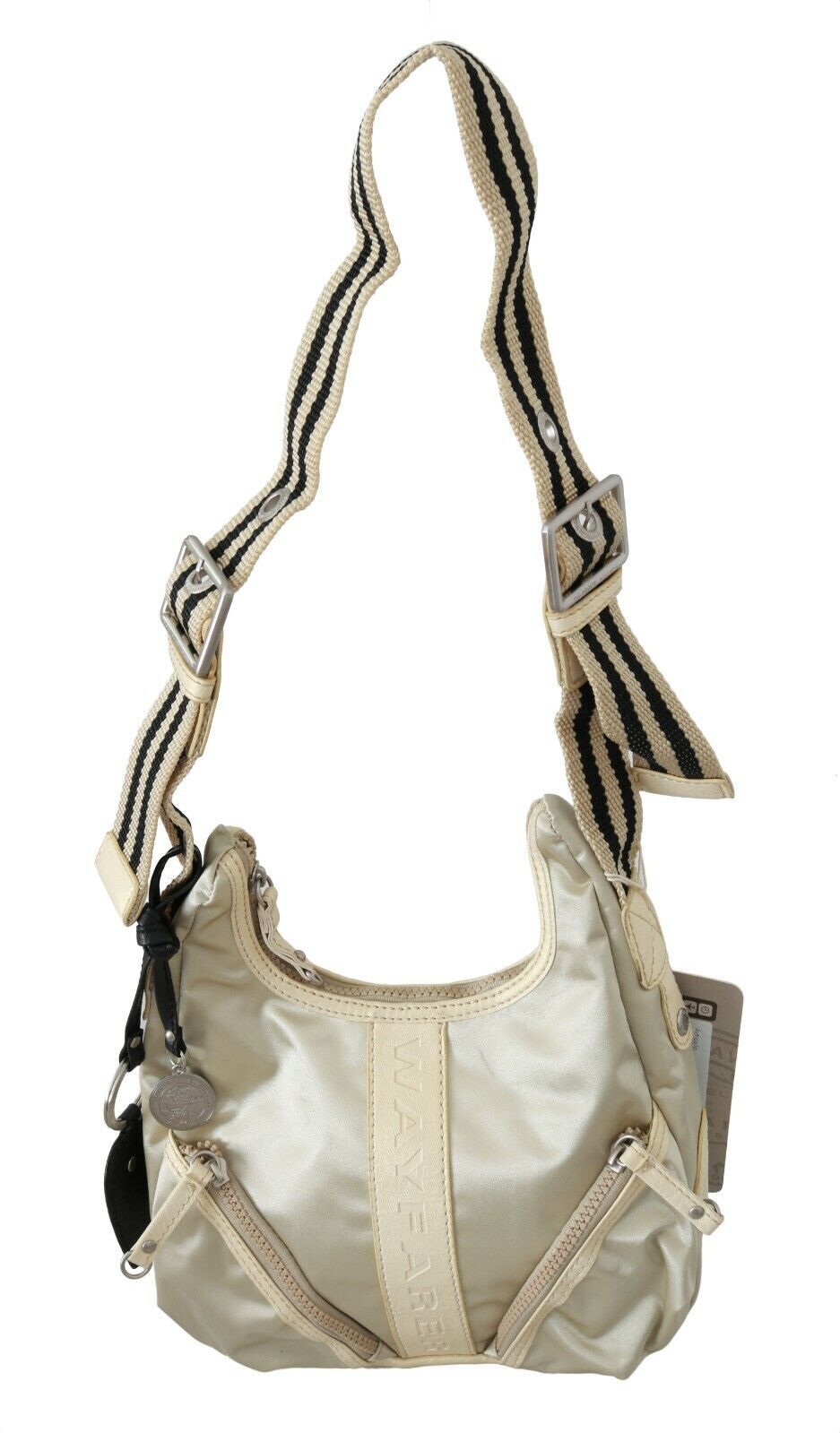 WAYFARER - White Shoulder Crossbody Sling Fabric Purse