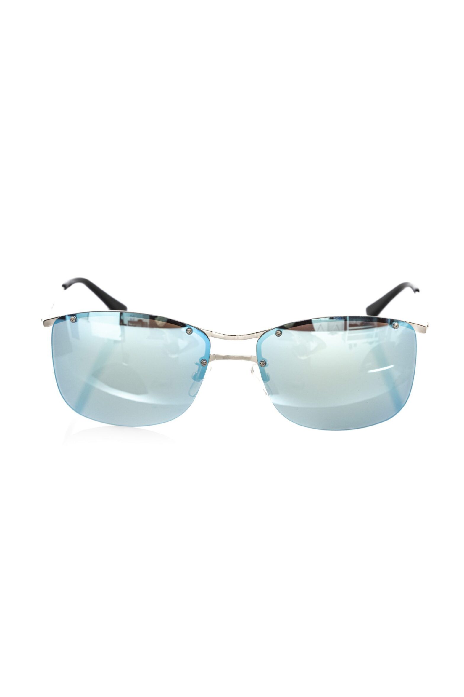 Frankie Morello - Silver Metallic Men Sunglasses