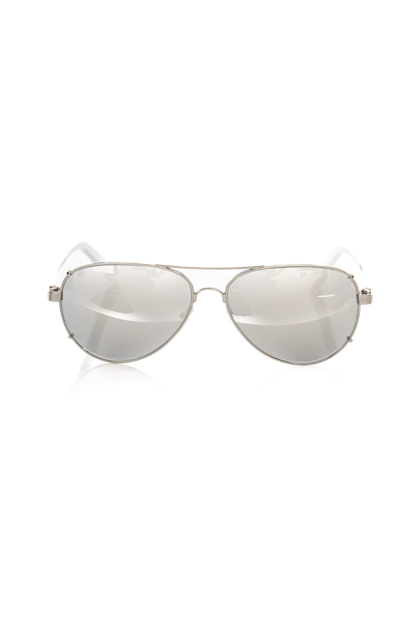 Frankie Morello - Silver Metallic Fiber Men’s Sunglass