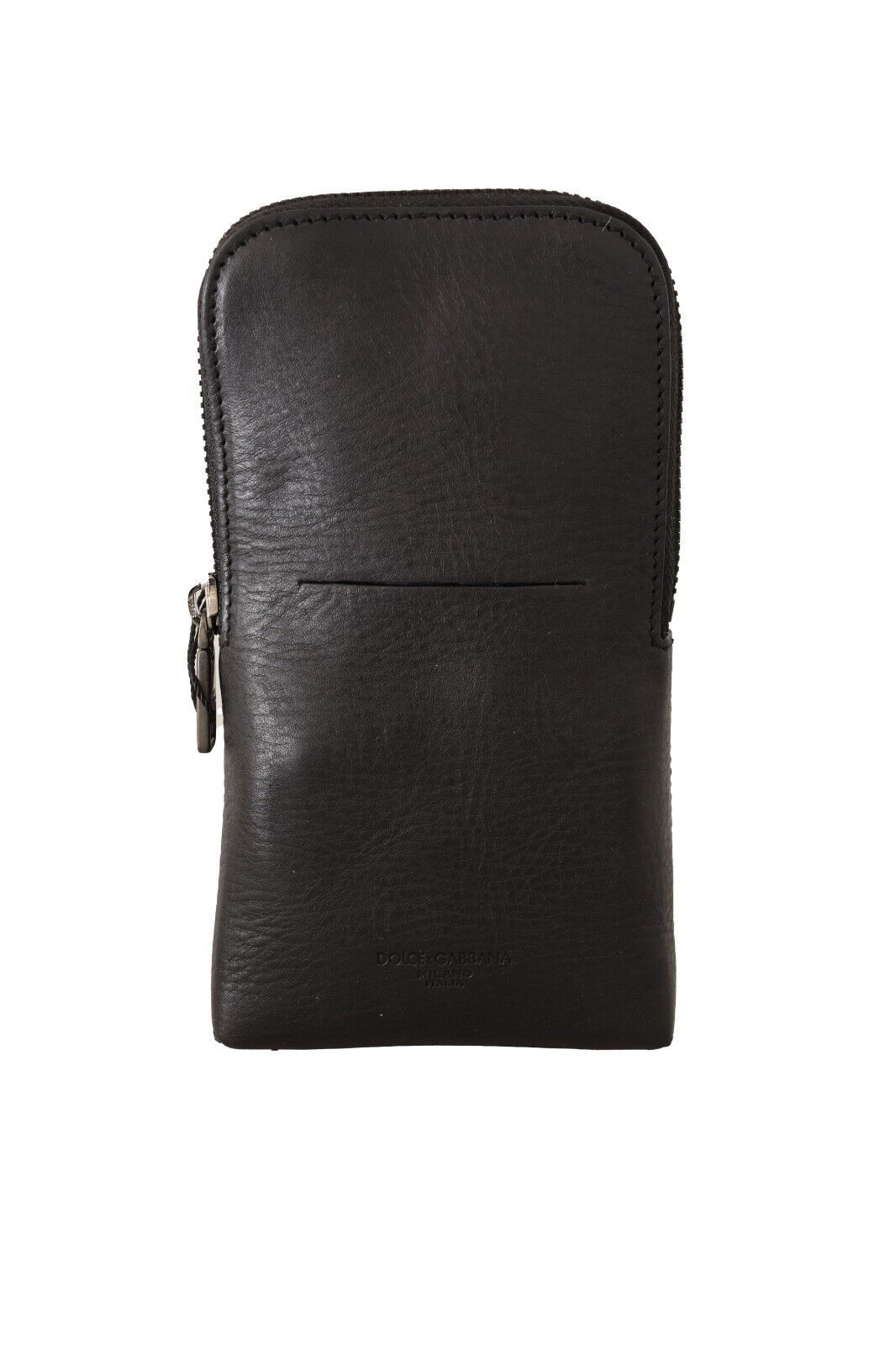 Dolce & Gabbana - Black Leather Purse Double Belt Strap Multi Kit Wallet
