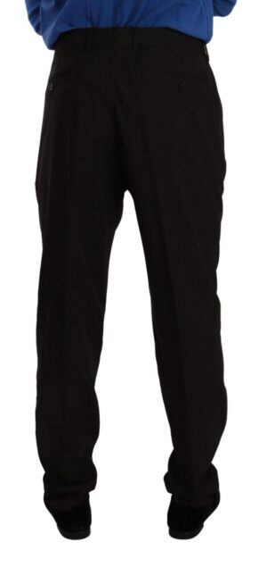 Brown Wool Skinny Formal Dress Pants