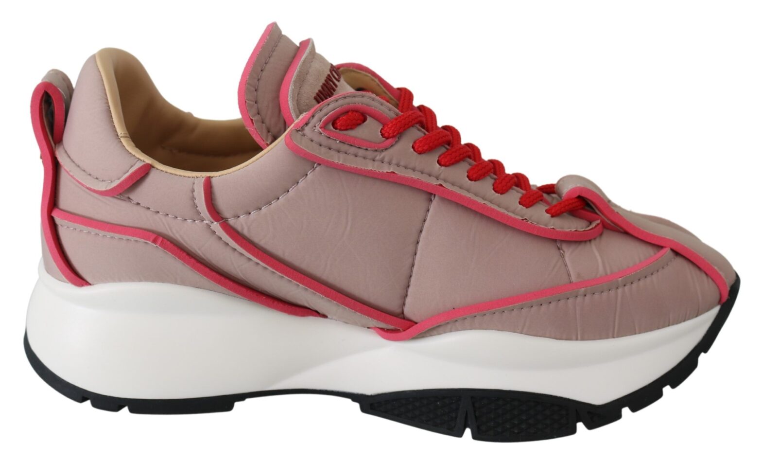 Jimmy Choo - Ballet Pink and Red Raine Sneakers