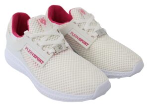 White Polyester Runner Becky Sneakers Shoes