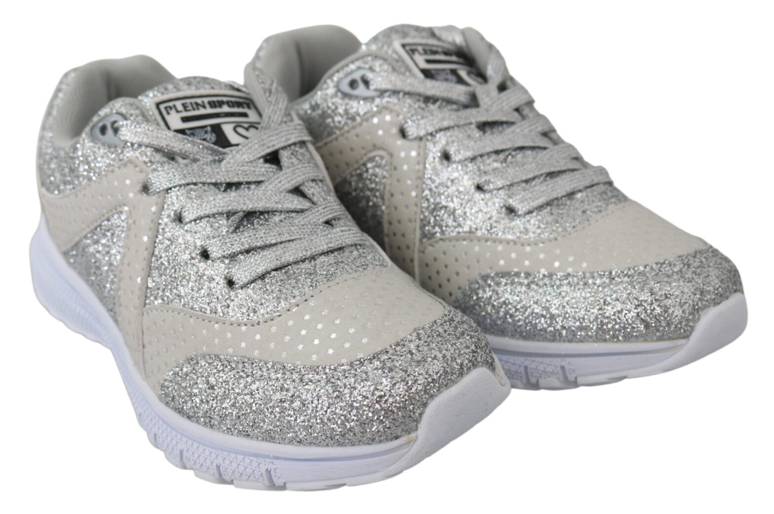 Plein Sport - Silver Polyester Runner Jasmines Sneakers Shoes