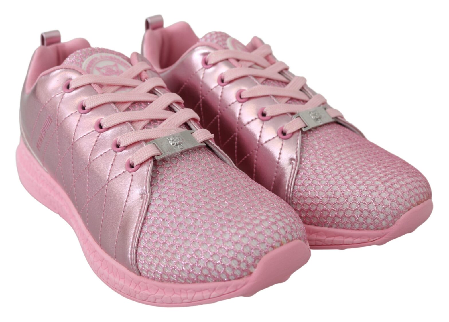 Plein Sport - Pink Blush Polyester Runner Gisella Sneakers Shoes