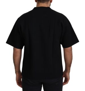 Black Logo Cotton Crewneck T-shirt