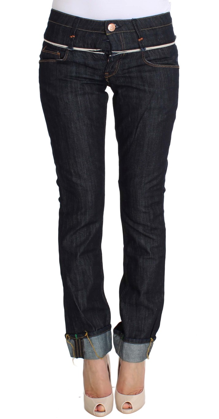 Acht - Blue Denim Cotton Bottoms Straight Fit Jeans