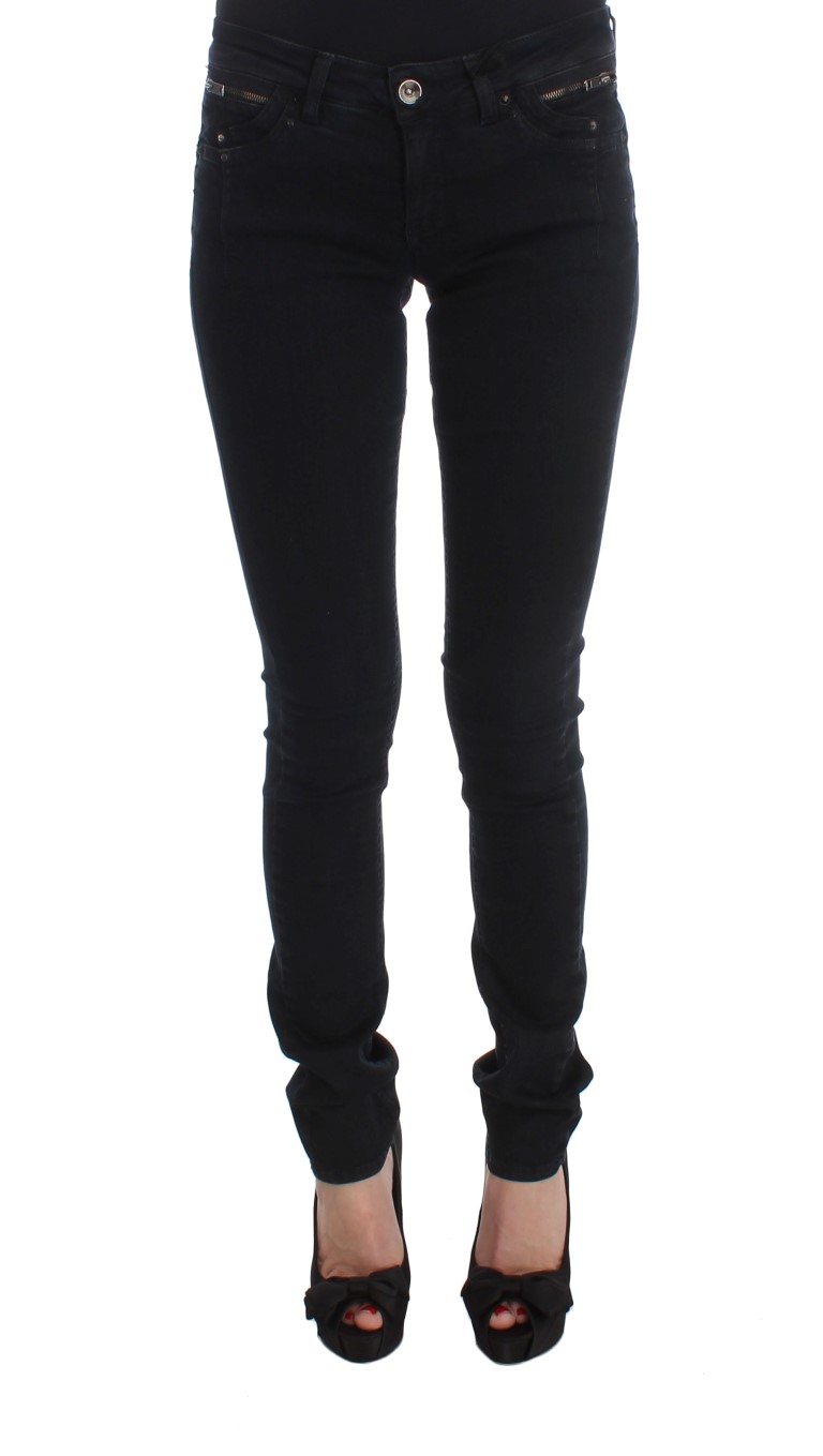 Costume National - Black Cotton Slim Fit Denim Jeans