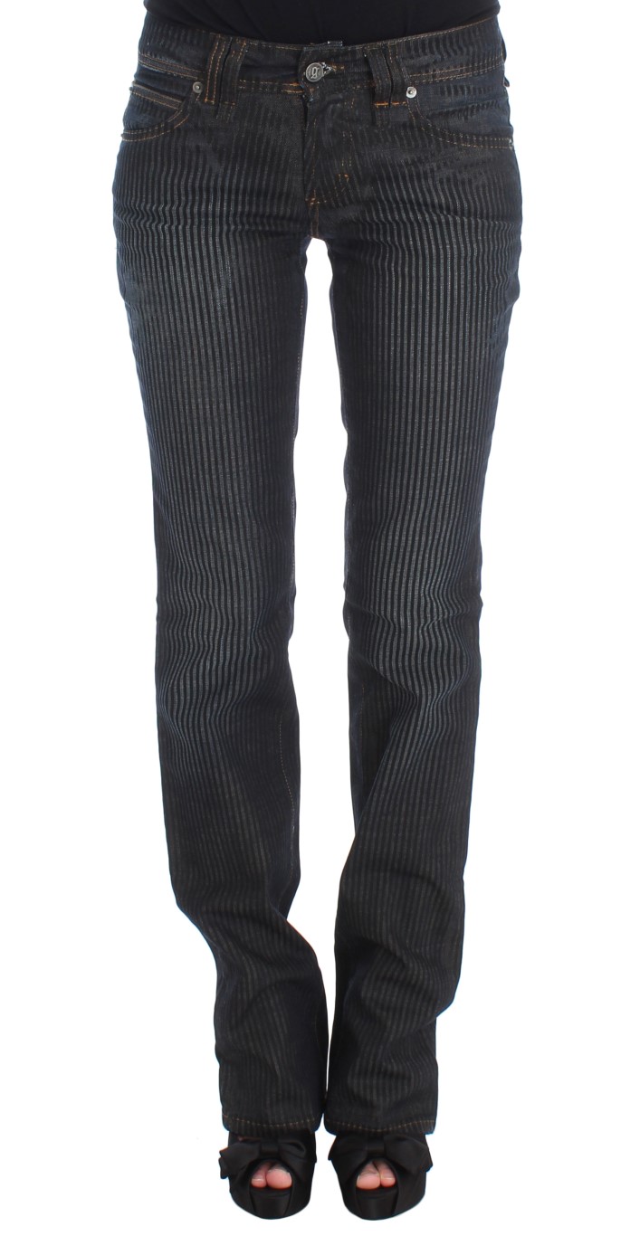 John Galliano - Blue Wash Cotton Blend Slim Fit Bootcut Jeans
