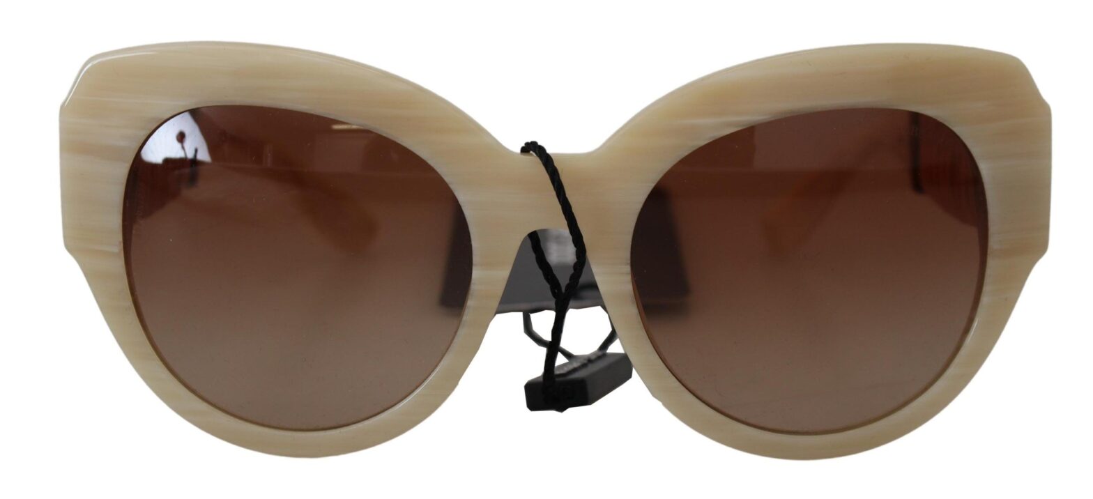 Dolce & Gabbana - Beige Acetate Full Rim Brown Lense DG4294 Sunglasses