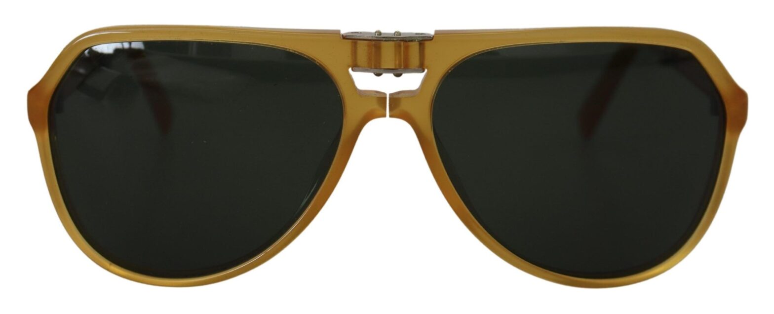 Dolce & Gabbana - Yellow Acetate Black Lens Aviator DG4196 Sunglasses