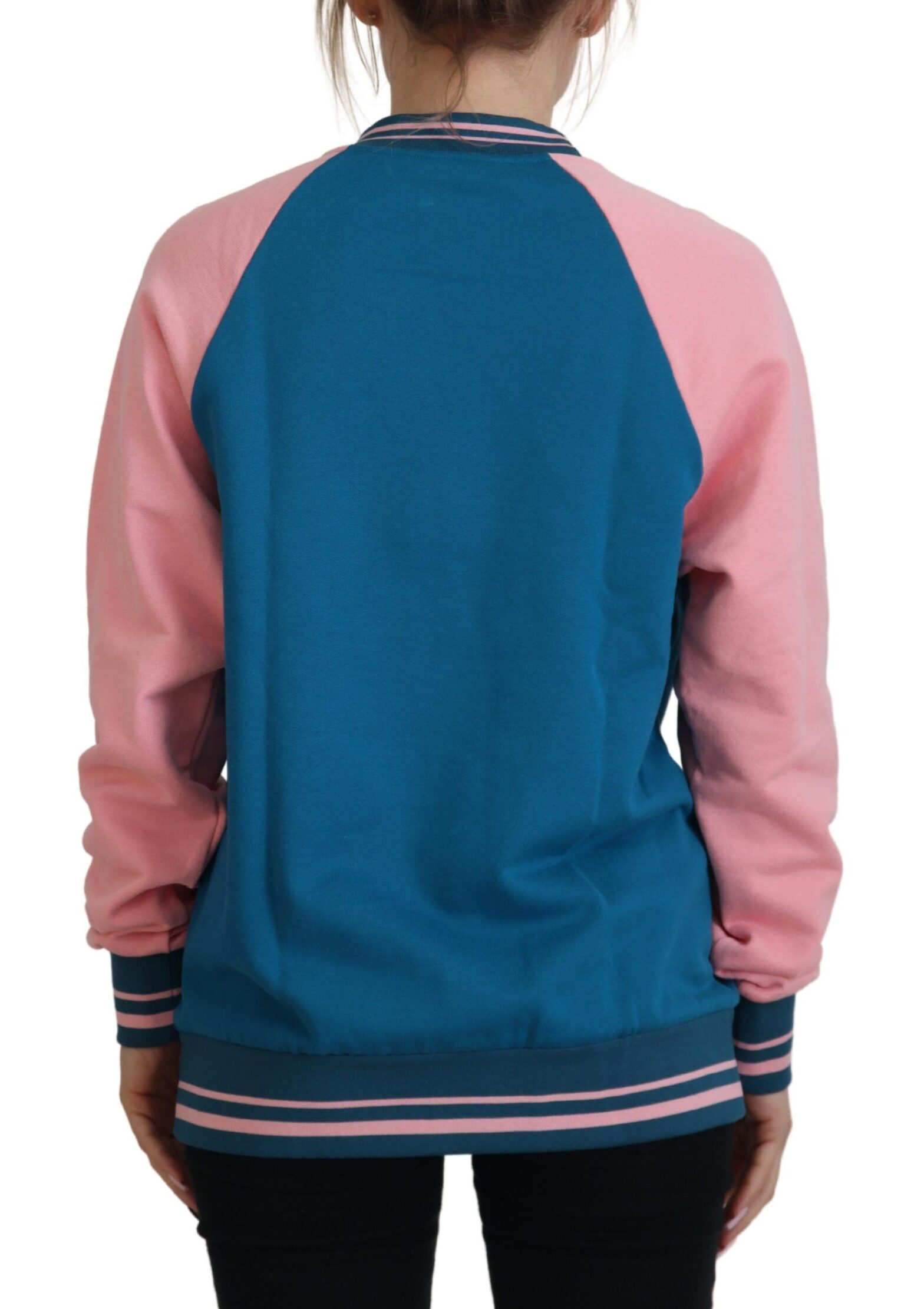 Dolce & Gabbana - Blue Pink Queen Sequin Crystal Sweater