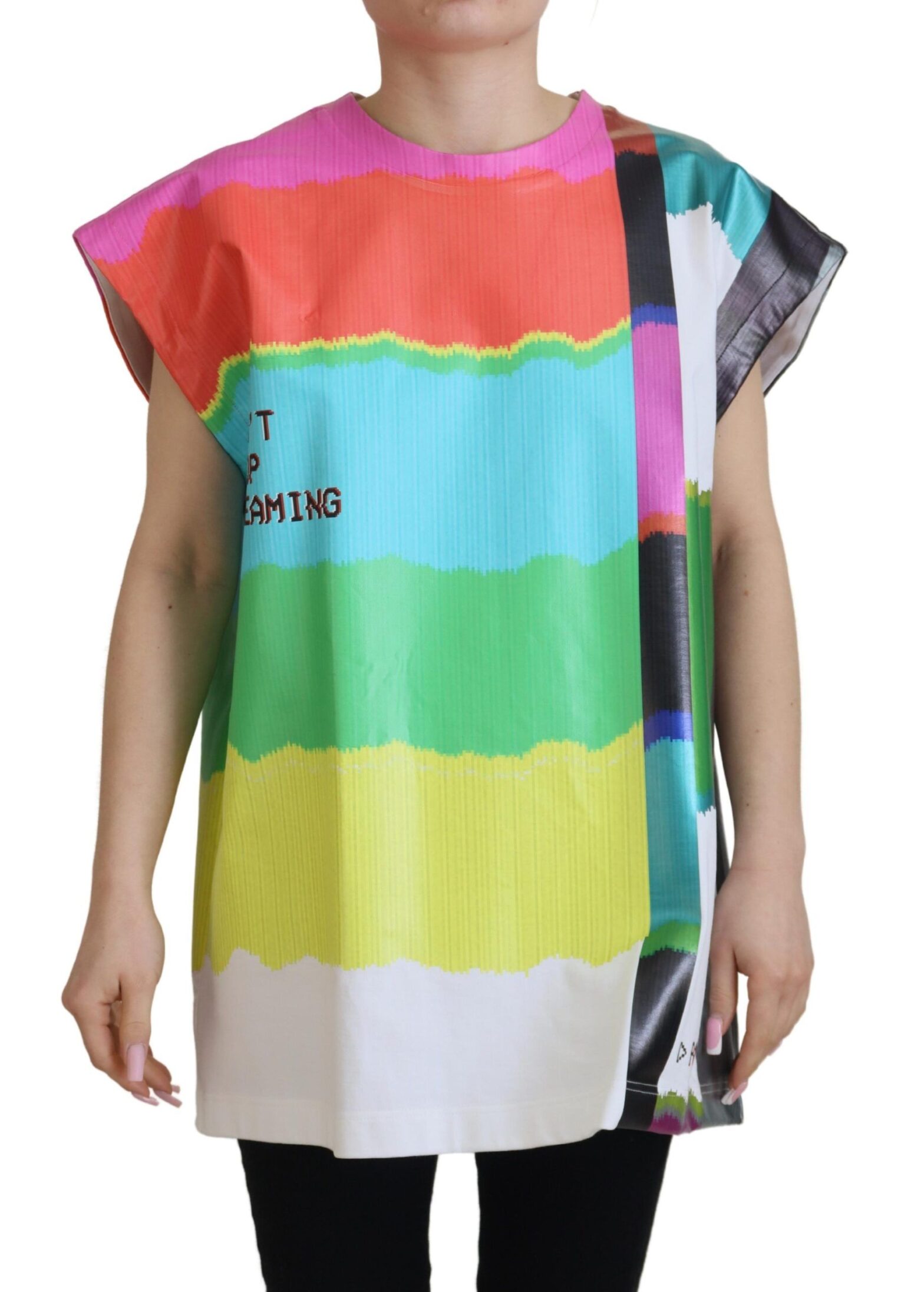 Dolce & Gabbana - Multicolor TV Print Blouse Cotton  T-shirt