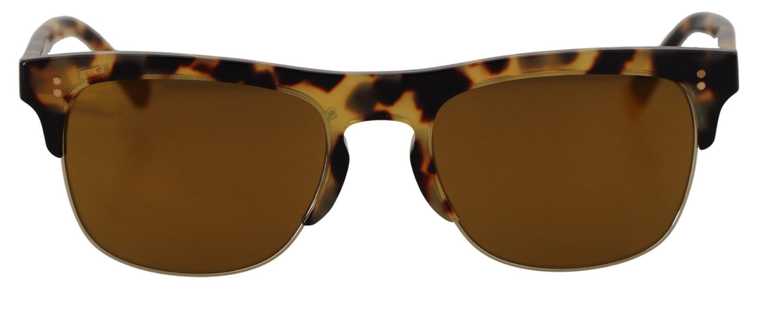 Dolce & Gabbana - Brown Gold Acetate Havana DG430A Sunglasses