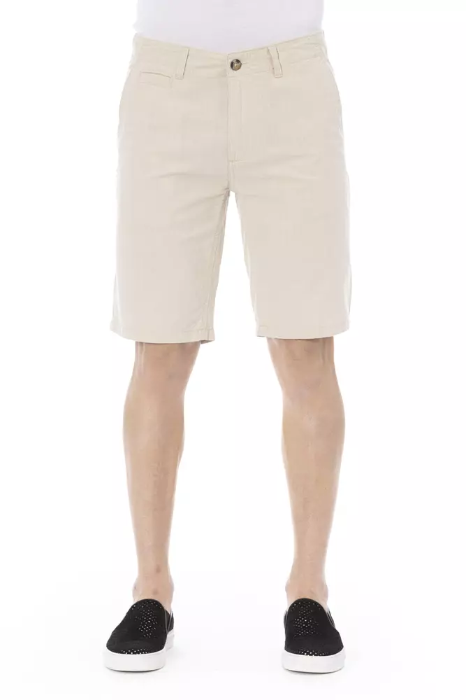 Baldinini Trend - Beige Cotton Men Bermuda Short