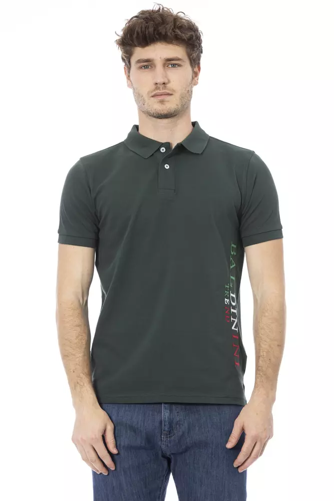 Baldinini Trend - Green Cotton Men Polo Shirt
