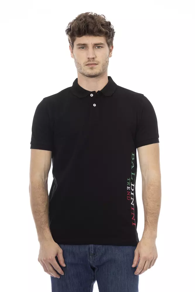 Baldinini Trend - Black Cotton Men Polo