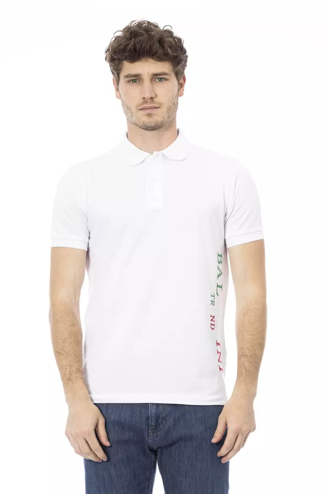 Baldinini Trend - White Cotton Men Polo Shirt