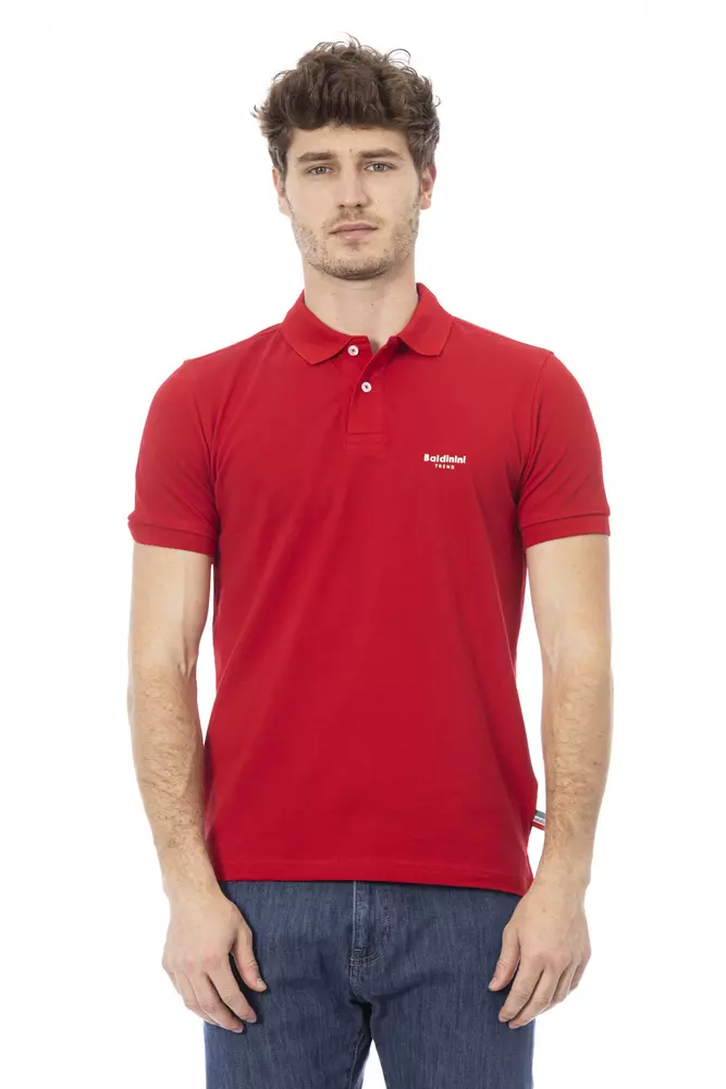Baldinini Trend - Red Cotton Men Polo Shirt
