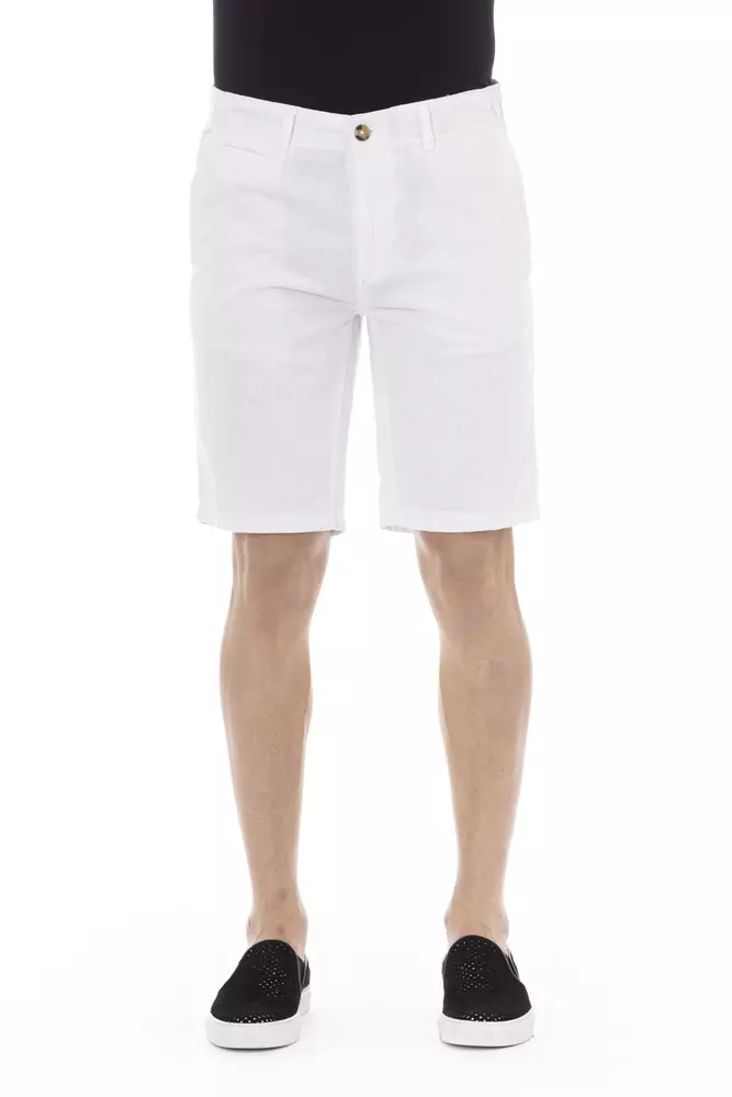Baldinini Trend - White Cotton Men Bermuda Short