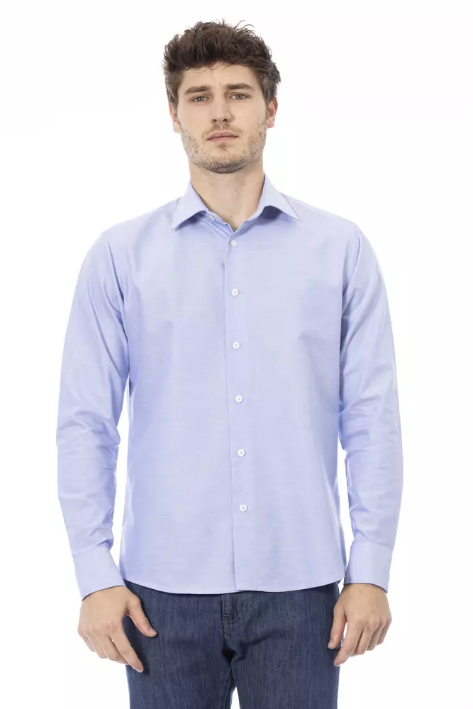 Baldinini Trend - Light Blue Cotton Men Shirt