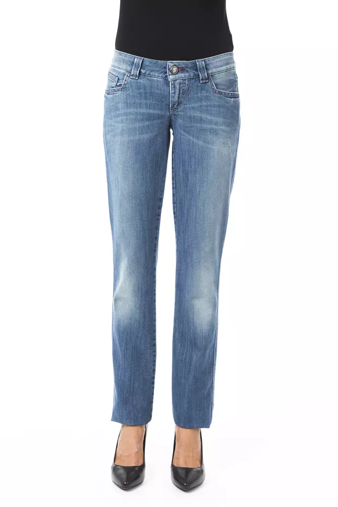 BYBLOS - Blue Cotton Women’s Regular Fit Jean