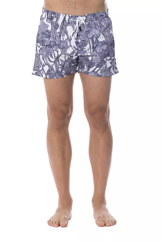 Roberto Cavalli Sport - Light Blue Polyester Men’s Swim Trunk