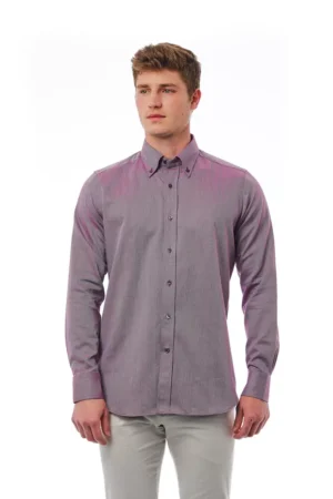 Burgundy Cotton Men Shirt