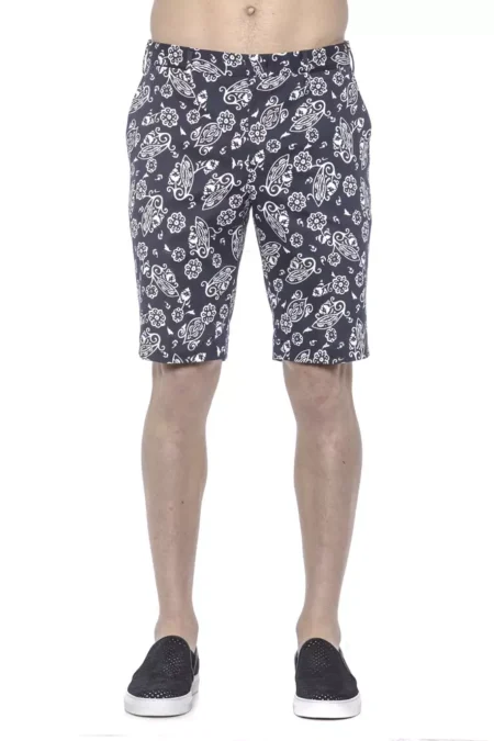 Blue Cotton Men Bermuda Short